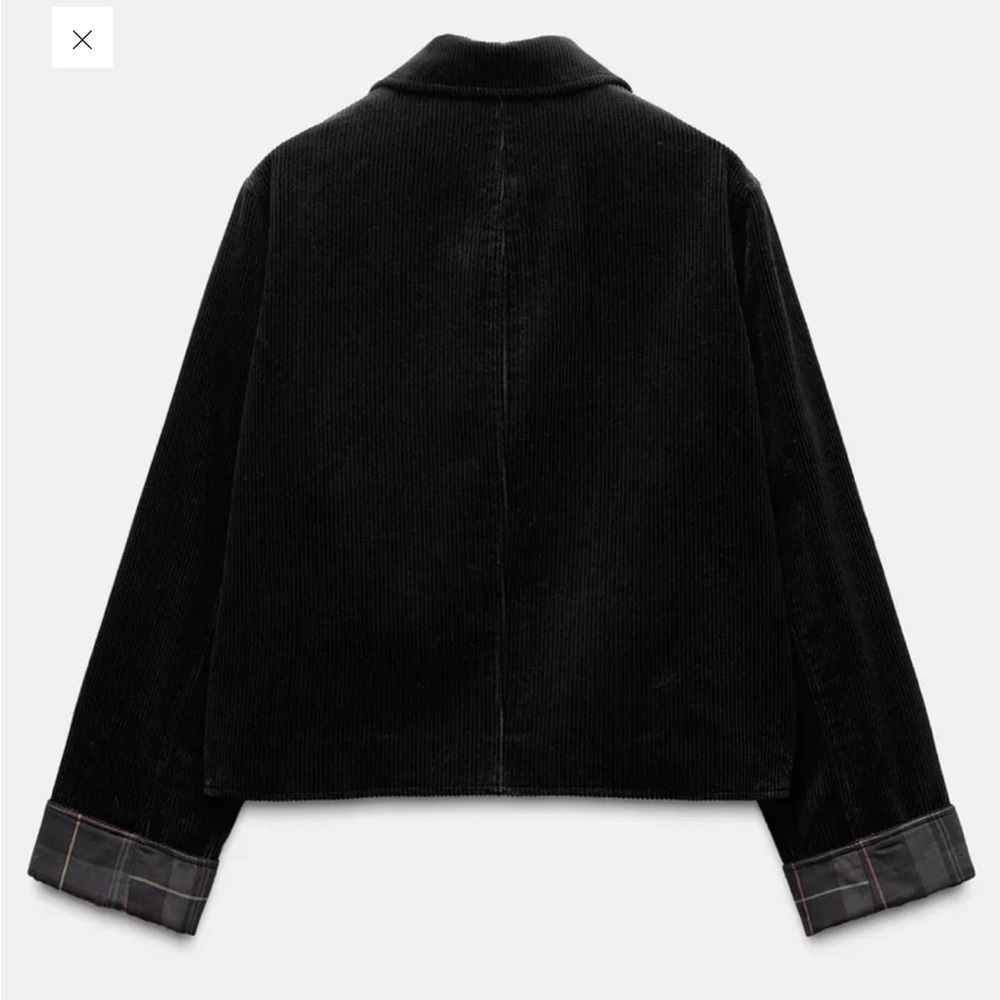 NWT Zara Women's Black Corduroy  Jacket - Picture 2 of 7